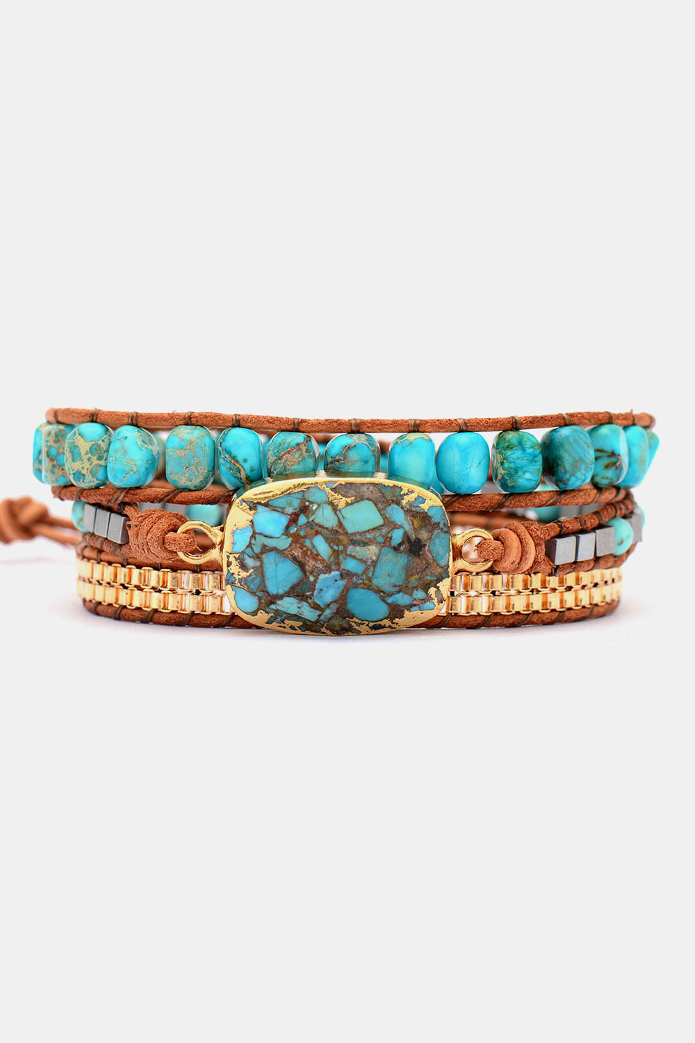 Women's Natural Stone Copper Bracelet