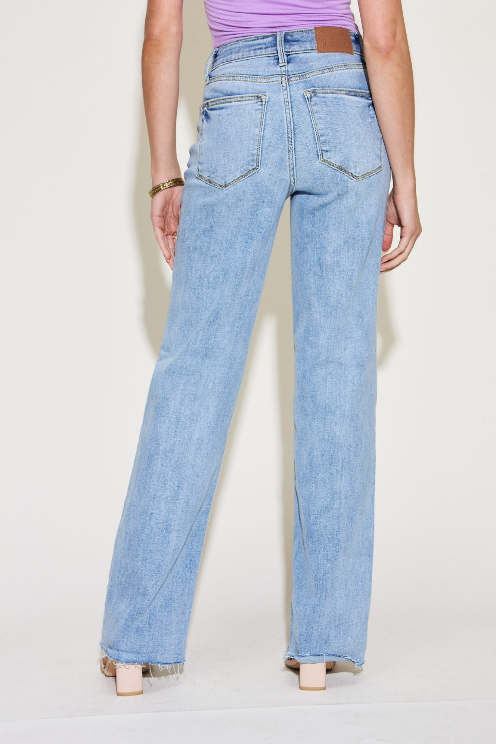 Women's Classic V-Front Full Size Straight Leg Jeans