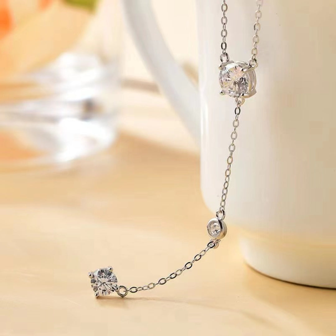 Women's Sparkling 1.5 Carat Moissanite Sterling Silver Necklace