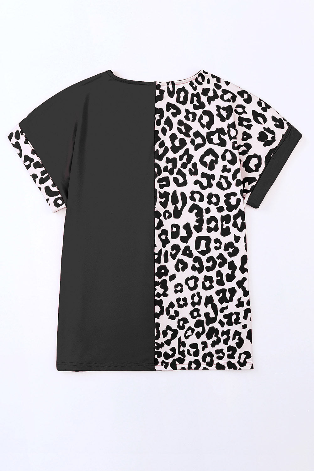 Plus Size Leopard Round Neck T-Shirt