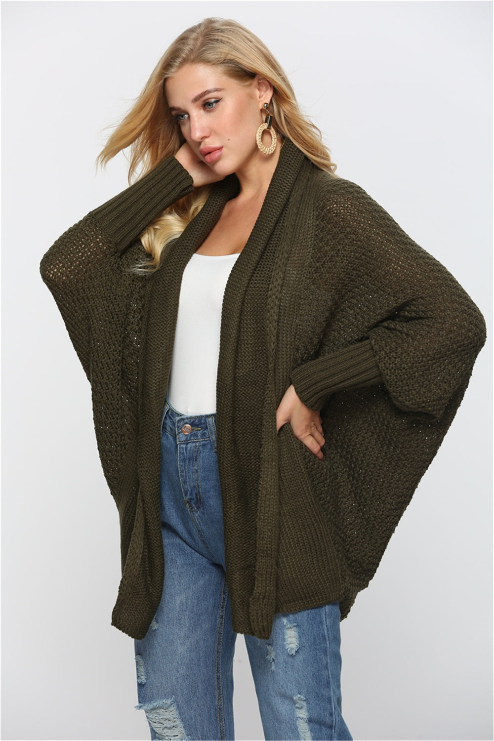 Women's Cozy Knit Batwing Sleeve Sweater