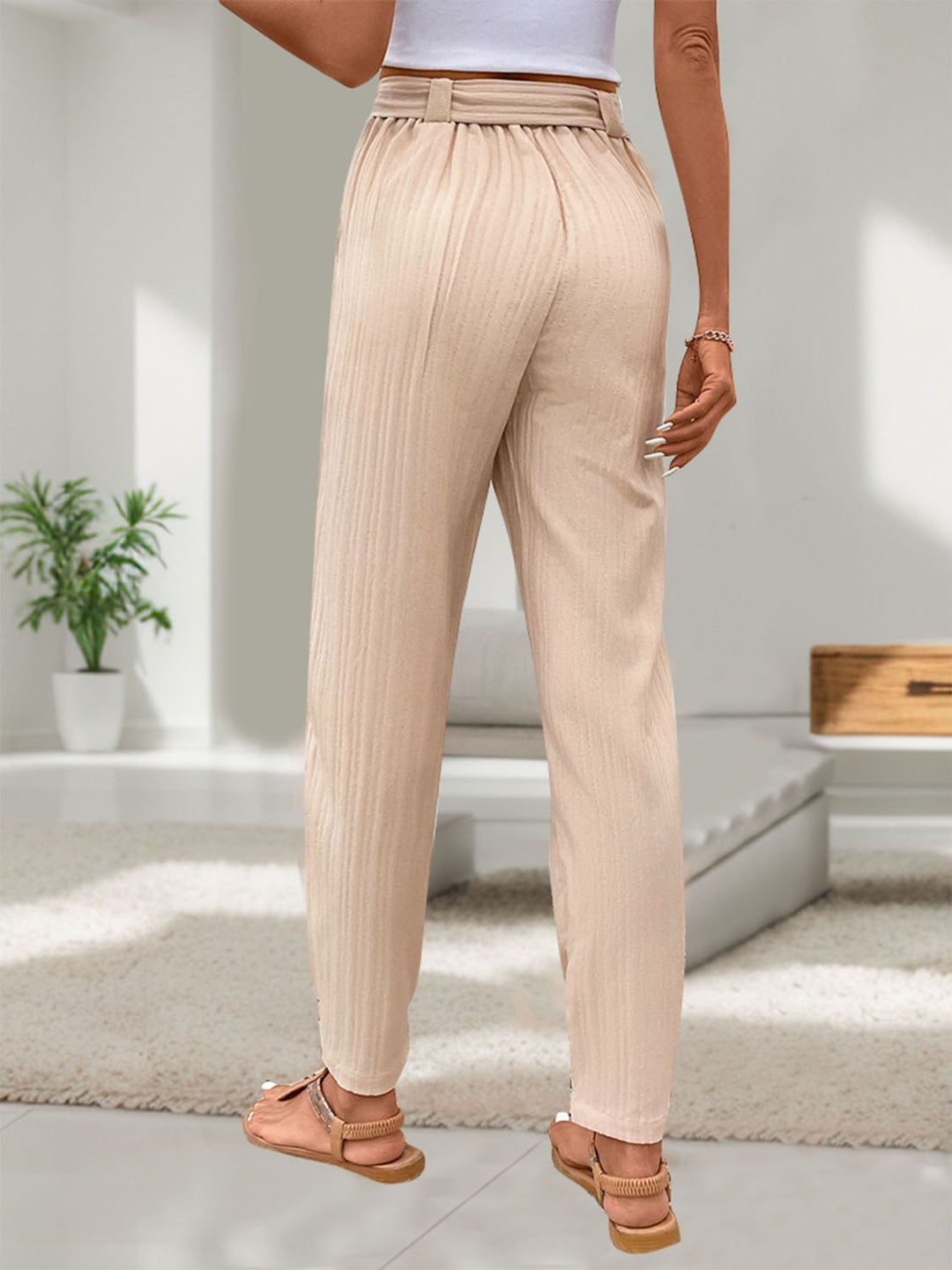 Tied High Waist Pants