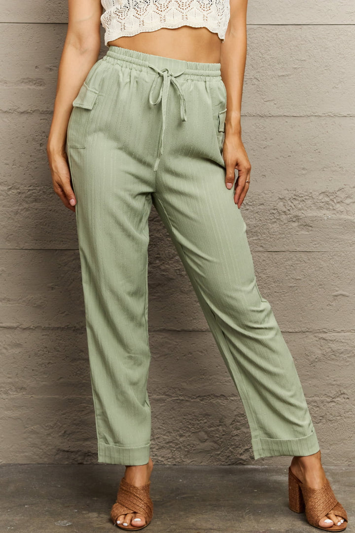 Women's Tie Waist Long Pants