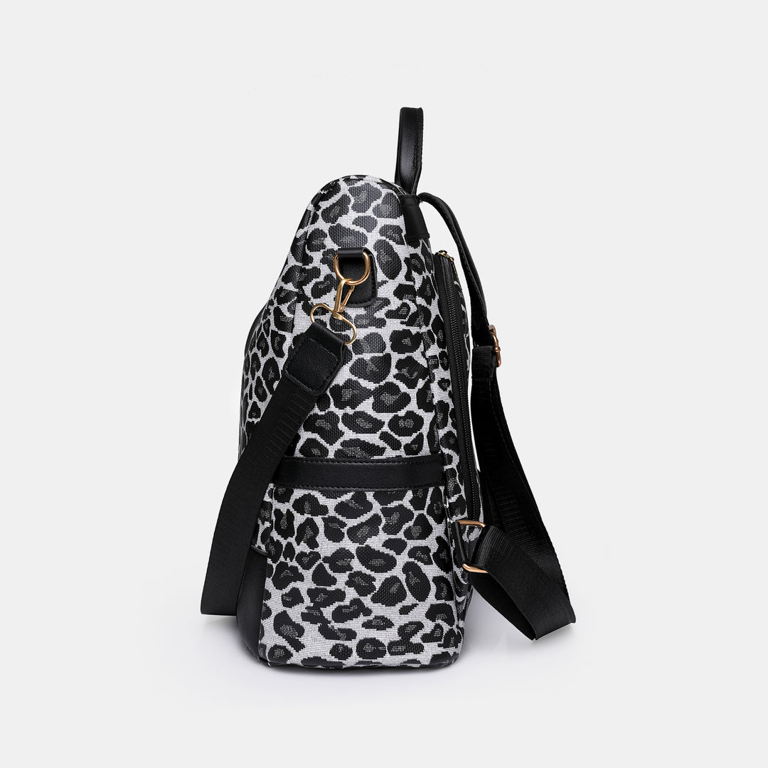 Leopard PU Leather Backpack Bag