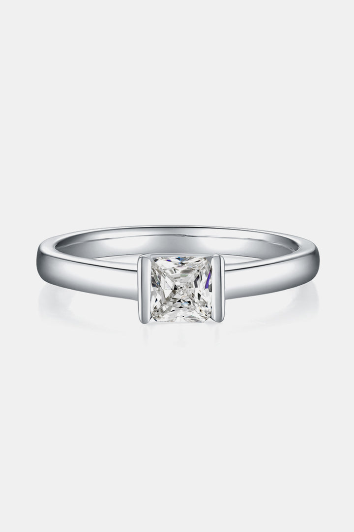 Women's Moissanite Sterling Silver Solitaire Rings