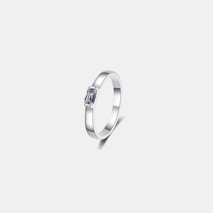 Women's Sterling Silver Moissanite Ring