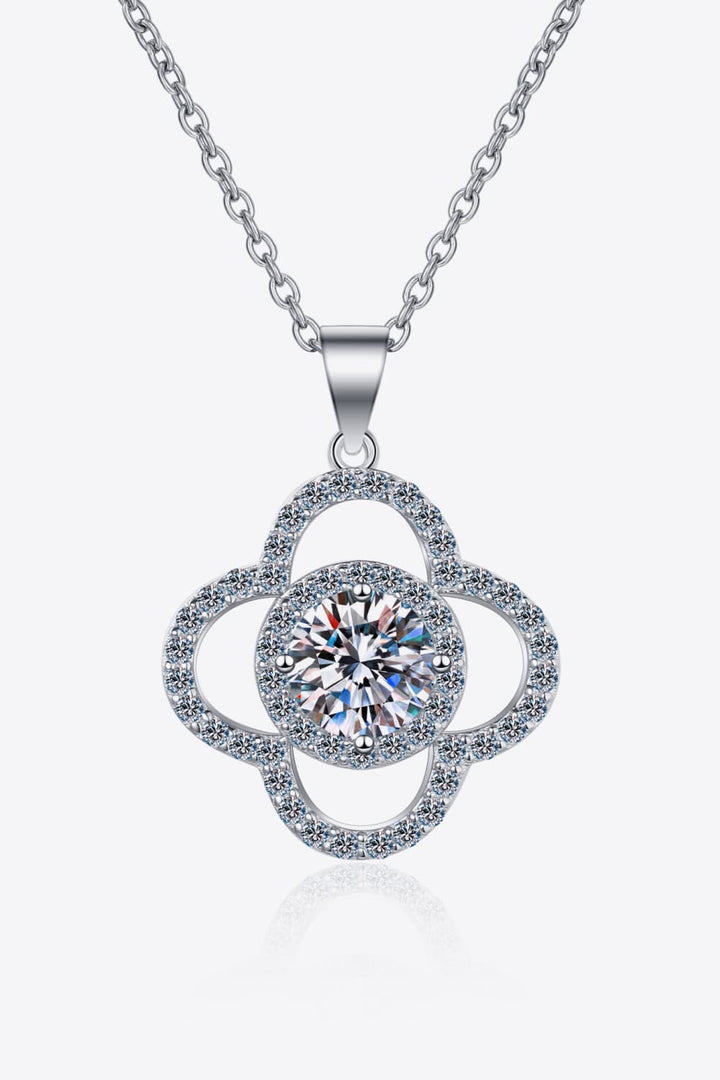 Women's Sparkling 1 Carat Moissanite Sterling Silver Necklace