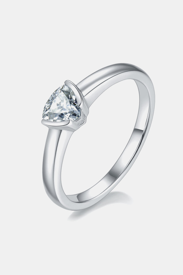 Women's Moissanite Sterling Silver Solitaire Rings