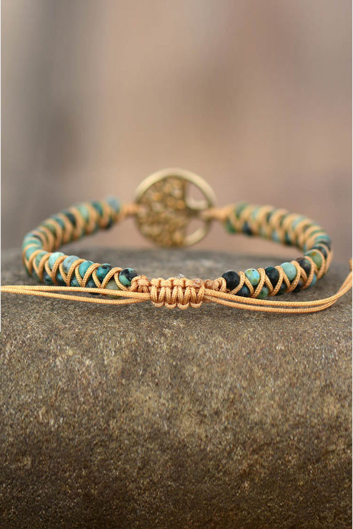 Women's Tree of Life Beaded Copper Bracelet