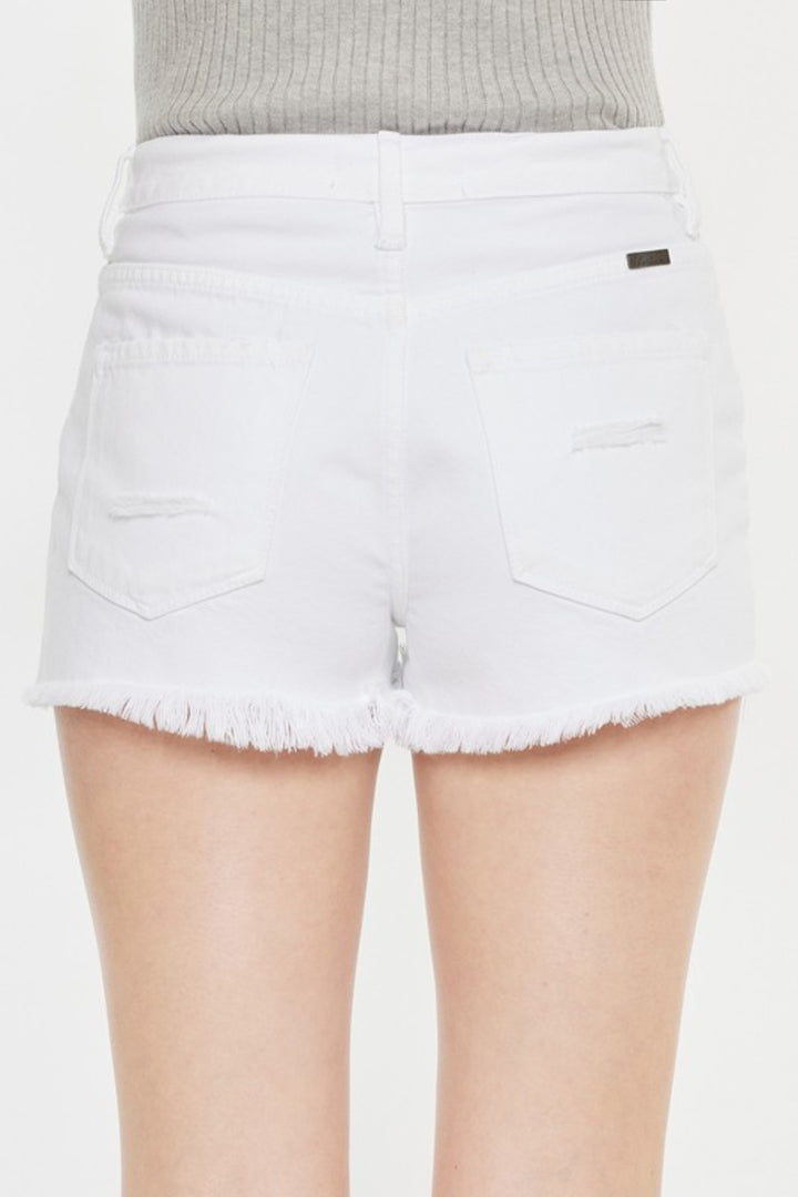 Women's Distressed Raw Hem Denim Shorts