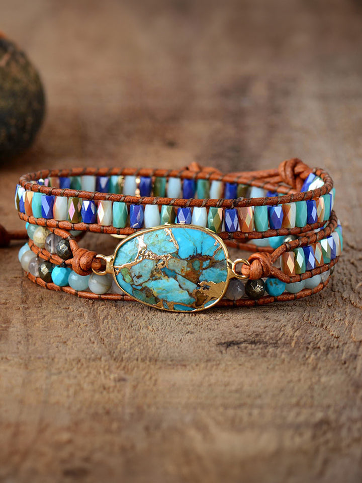 Women's Triple-Layer Stone Bracelet