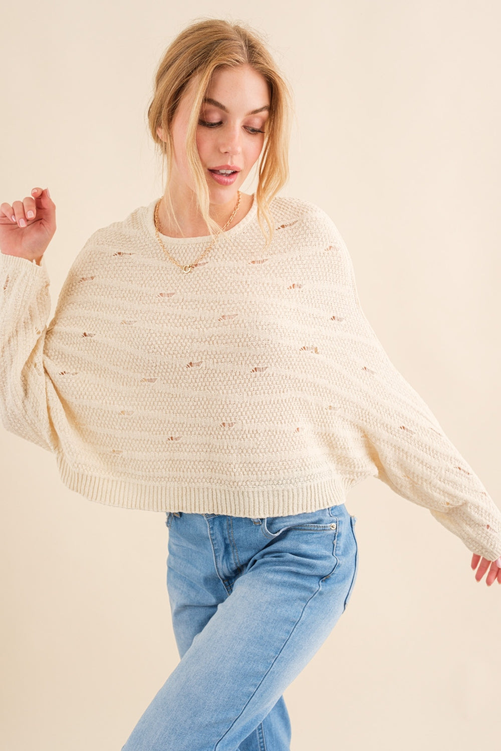 Women's Cozy Dolman Sleeves Sweater