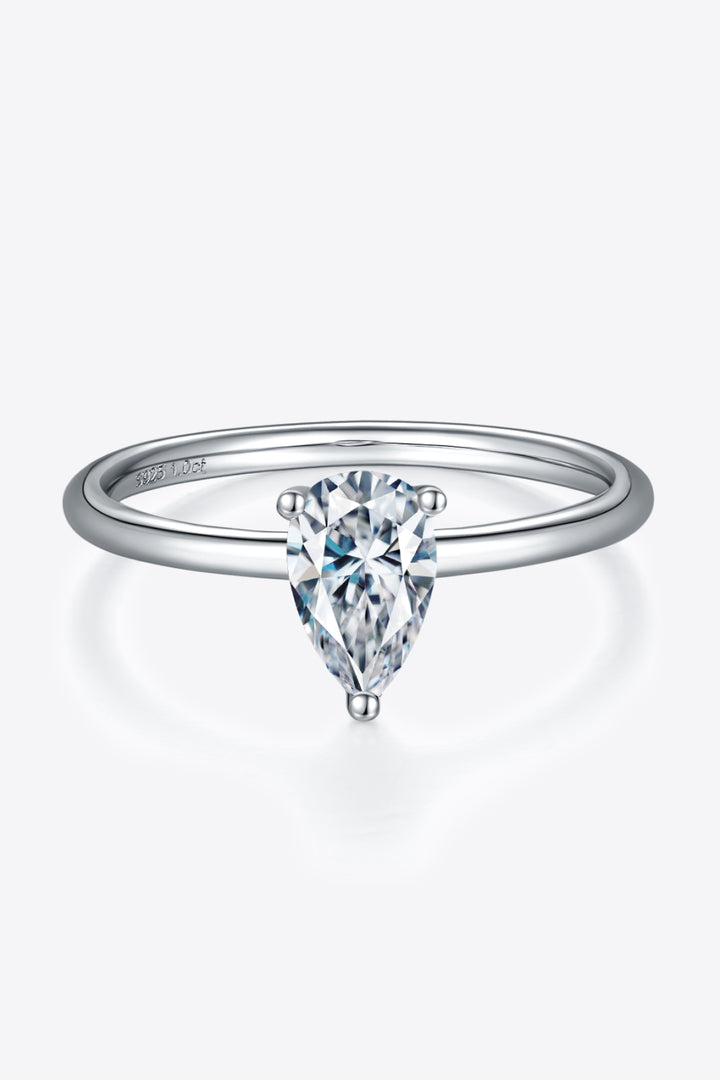 Women's Solitaire Rings with 1 Carat Moissanite in Sterling Silver