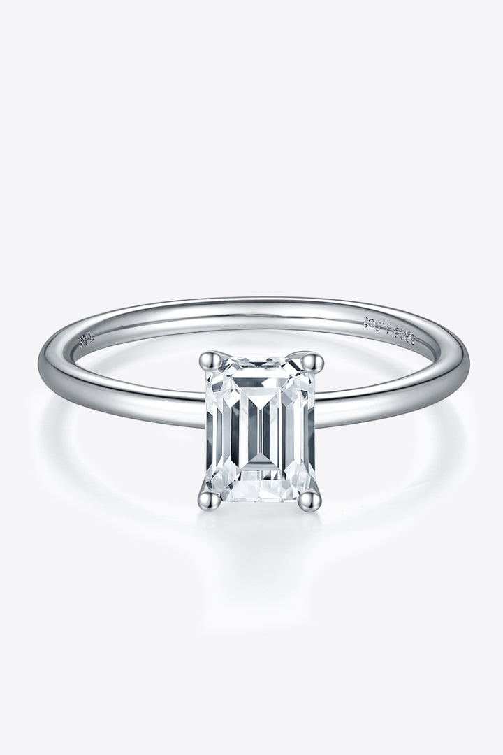 Women's Solitaire Rings with 1 Carat Moissanite in Sterling Silver