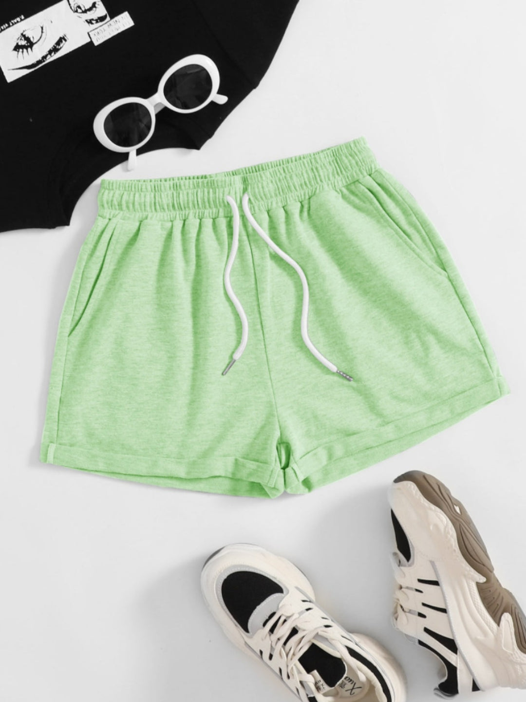 Women's Comfort Stretch Drawstring Shorts with Pockets