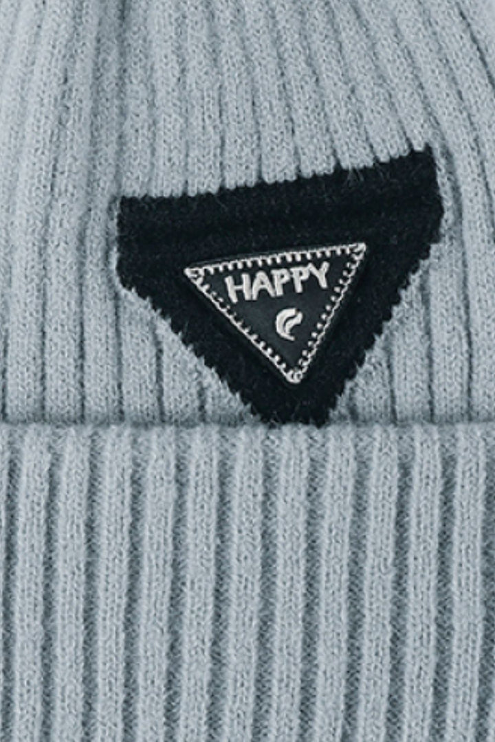 HAPPY Contrast Beanie