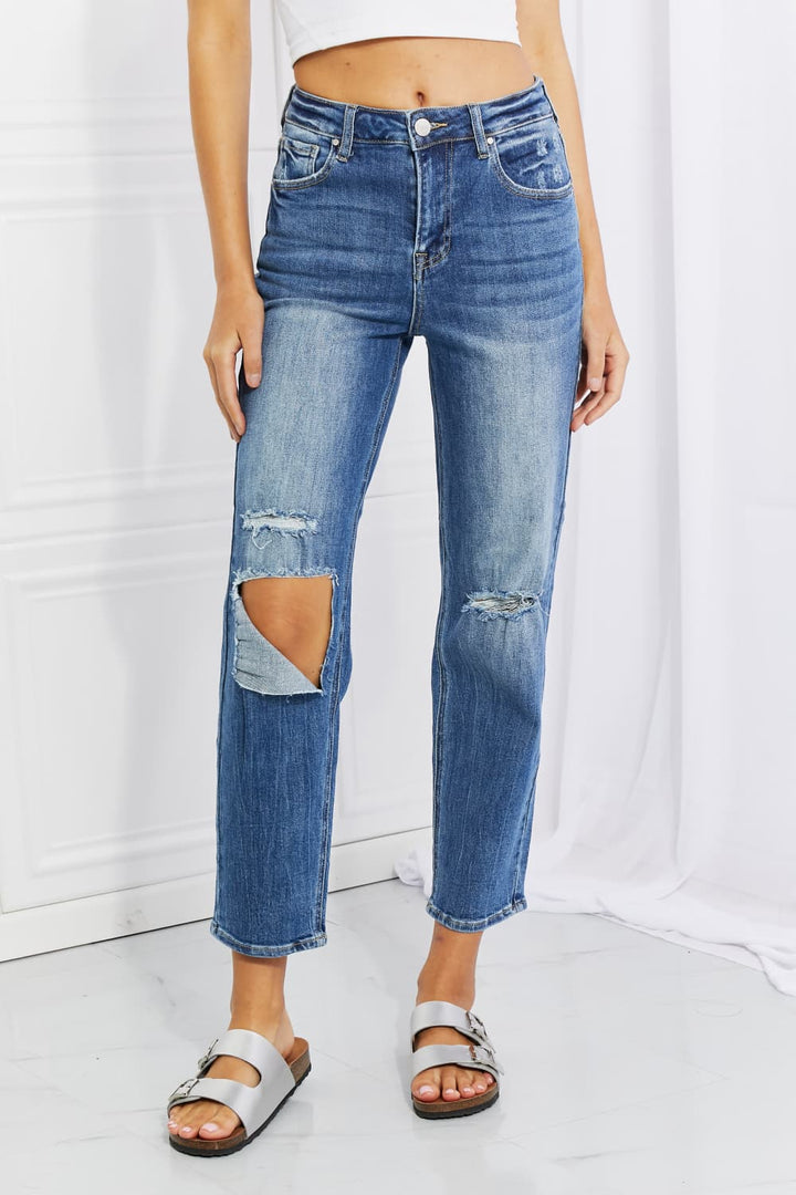 Women's High Rise Relaxed Jeans (Full Size)