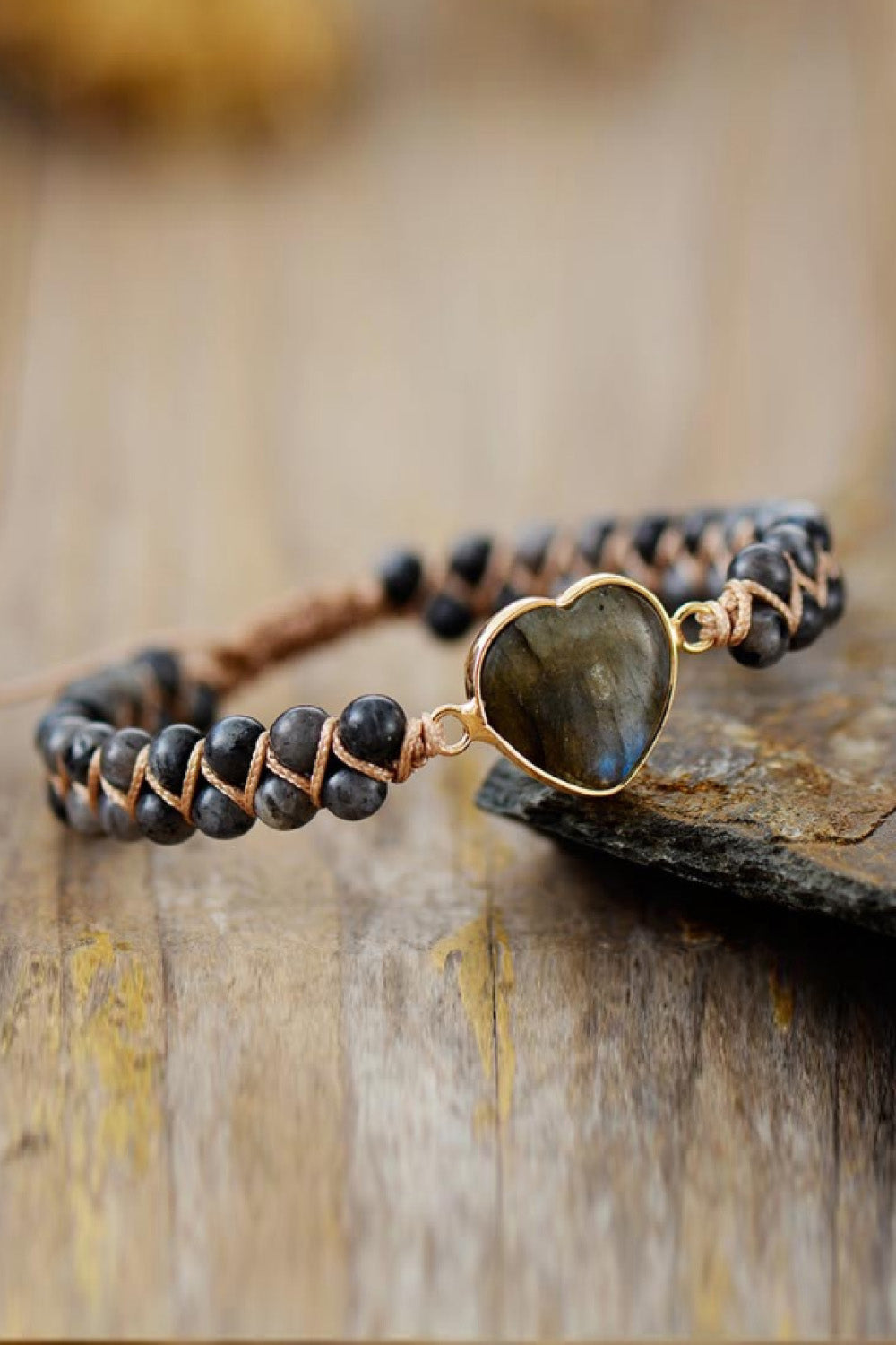 Women's Heartfelt Natural Stone Bracelet