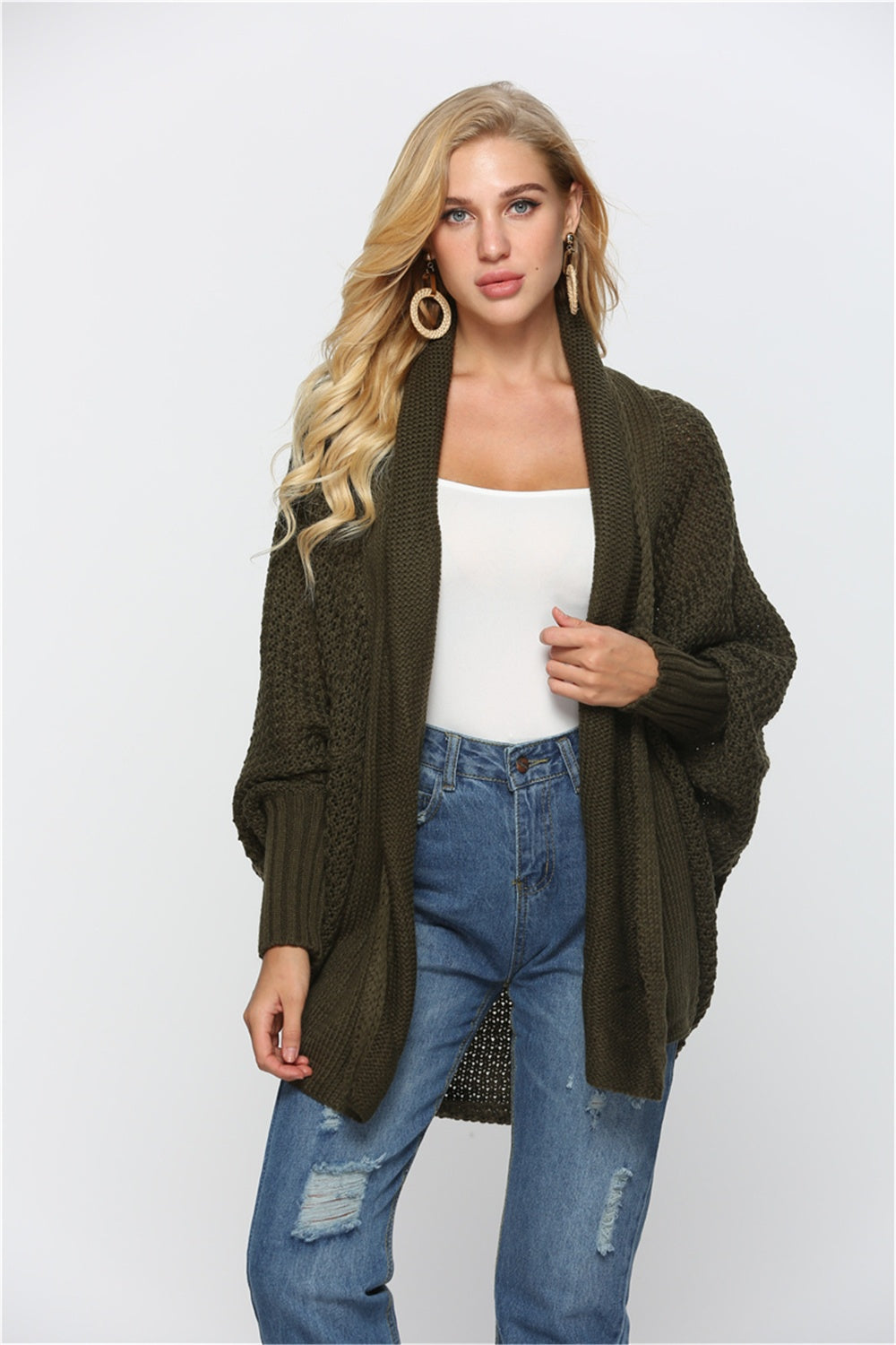 Women's Cozy Knit Batwing Sleeve Sweater