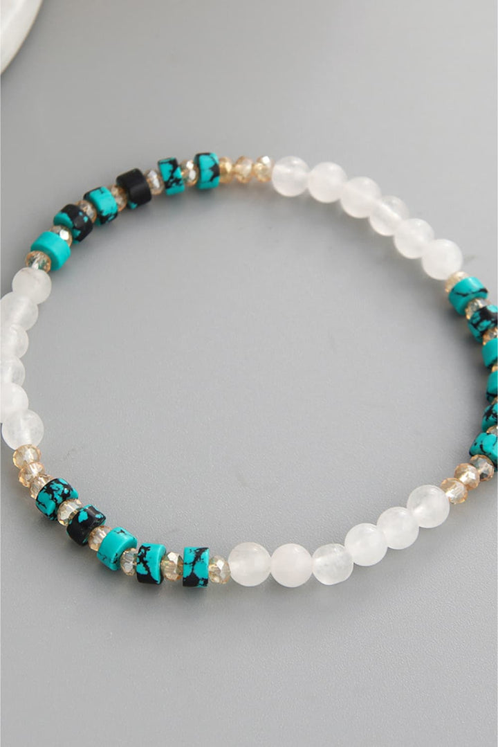 Women's Crystal and Natural Stone Bracelet