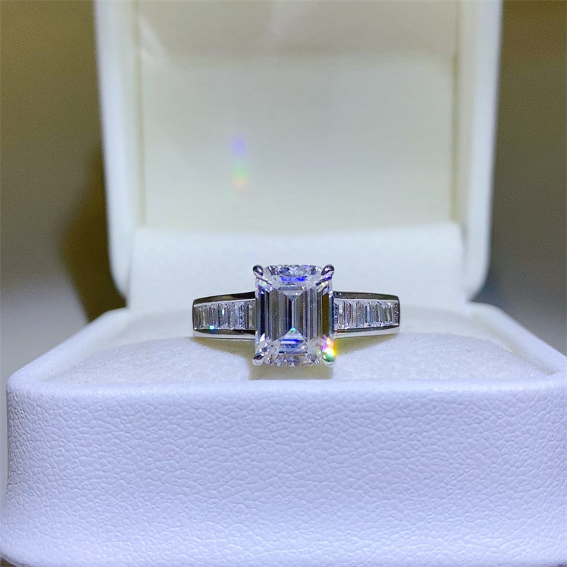 Women's Elegant 3 Carat Moissanite Sterling Silver Rings