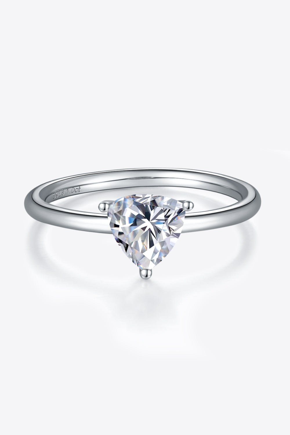 Women's Solitaire Rings with 1 Carat Moissanite in Sterling Silver