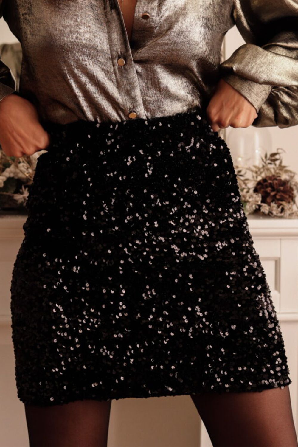 "Women's Glittering Nightlife Skirt"