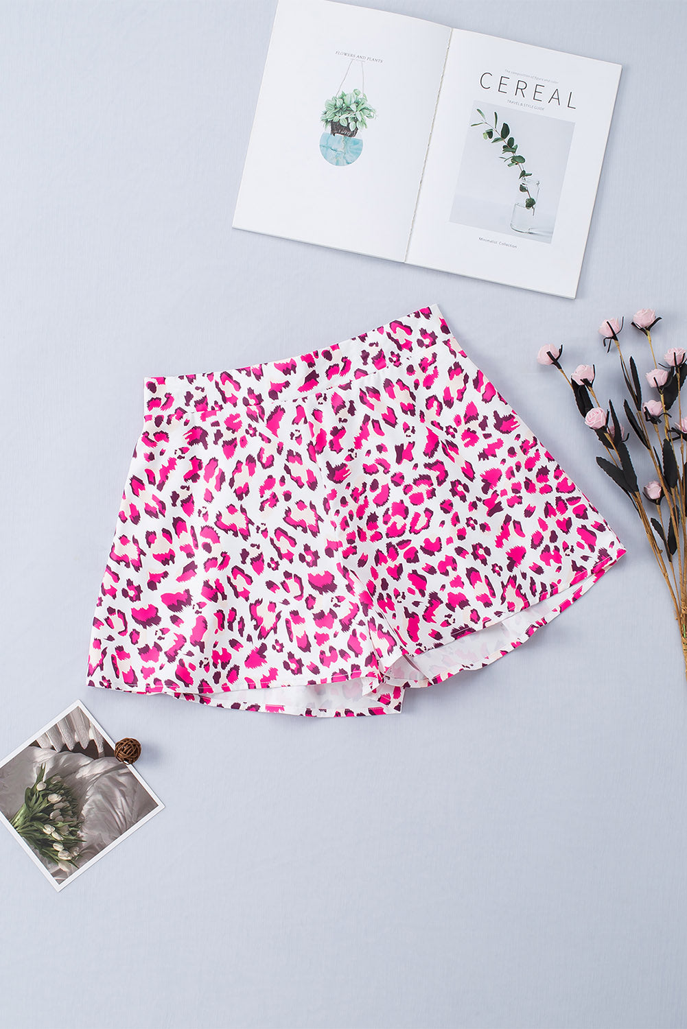 Women's Leopard Print Elastic Waist Shorts