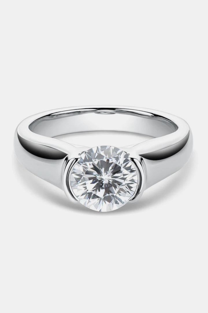 Women's Sterling Silver Moissanite Rings - 1.5 Carat Brilliance