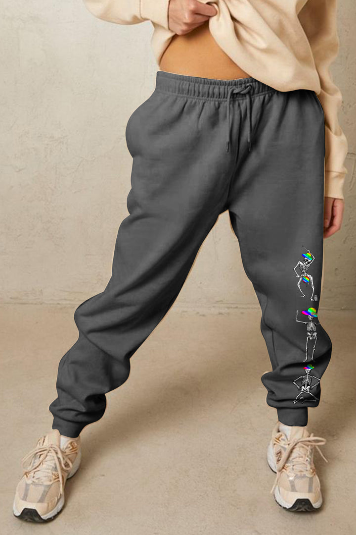 Women's Skeleton Print Sweatpants