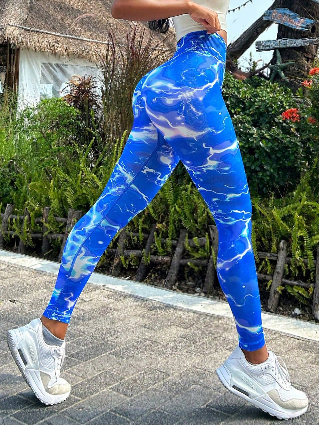 Women's Tie-dye Slim Fit High Waistband Leggings