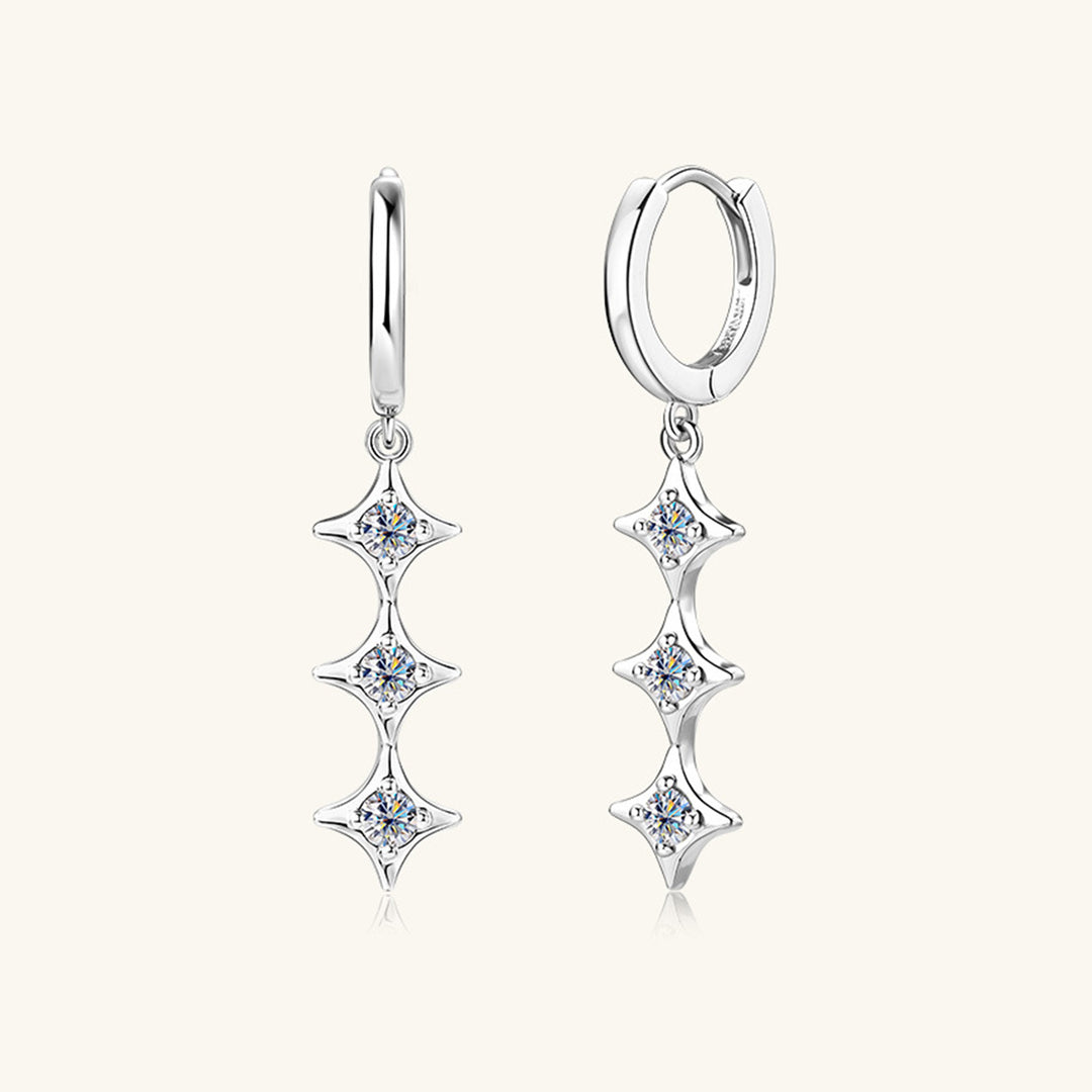 How about: "Women's Geometric Moissanite Sterling Silver Earrings"