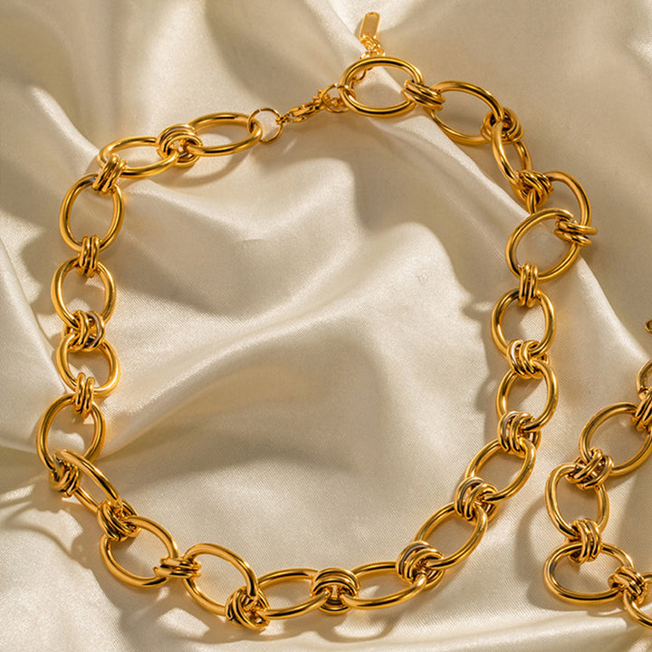 Women's Elegant 18K Gold-Plated Necklace