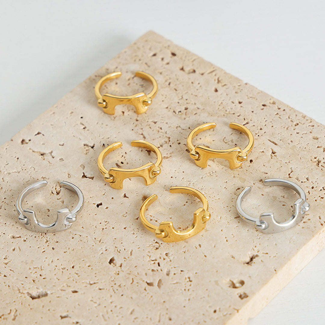 Women's Irregular Open Rings in 18K Gold Plating