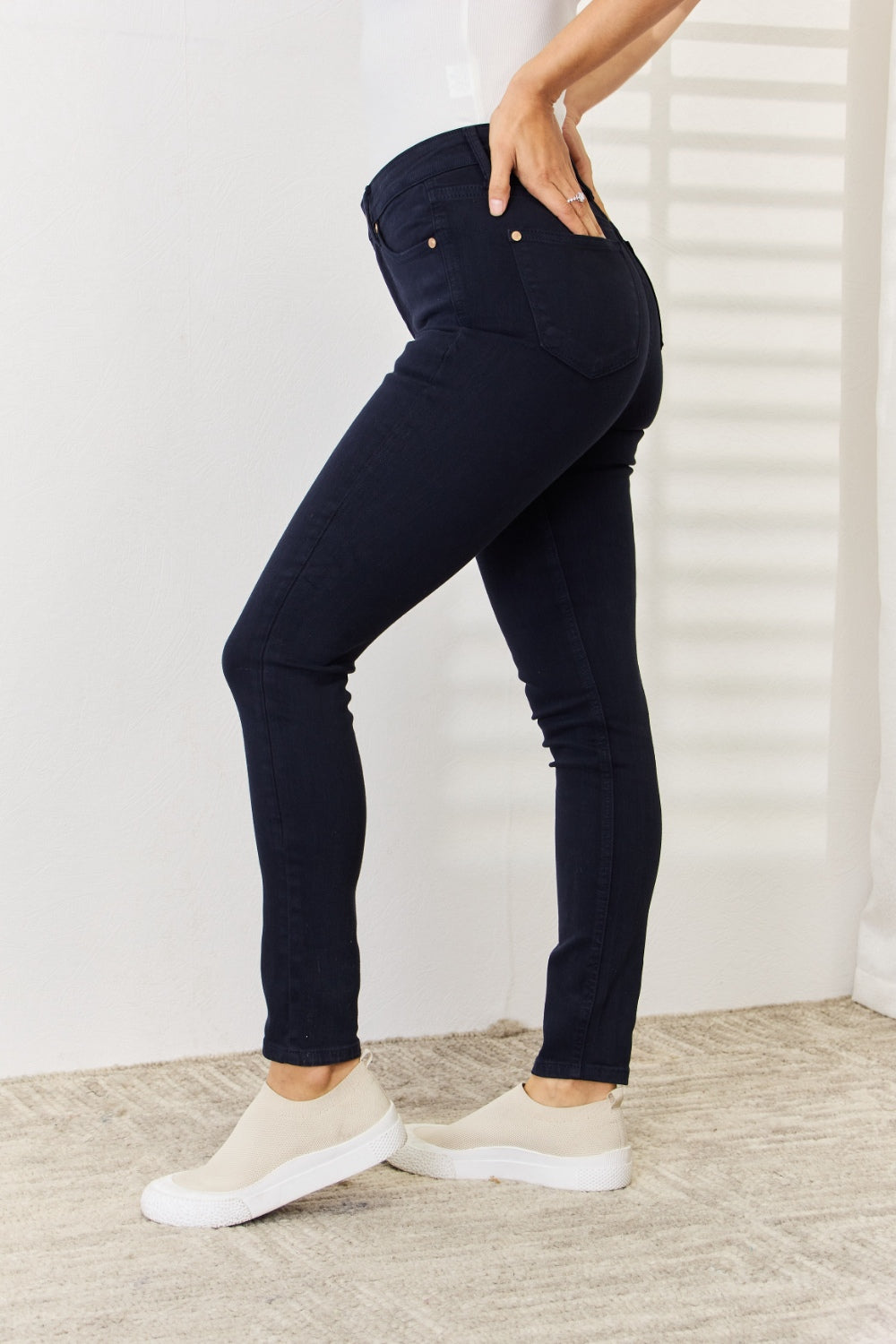 Women's Tummy Control Skinny Jeans (Garment Dyed)