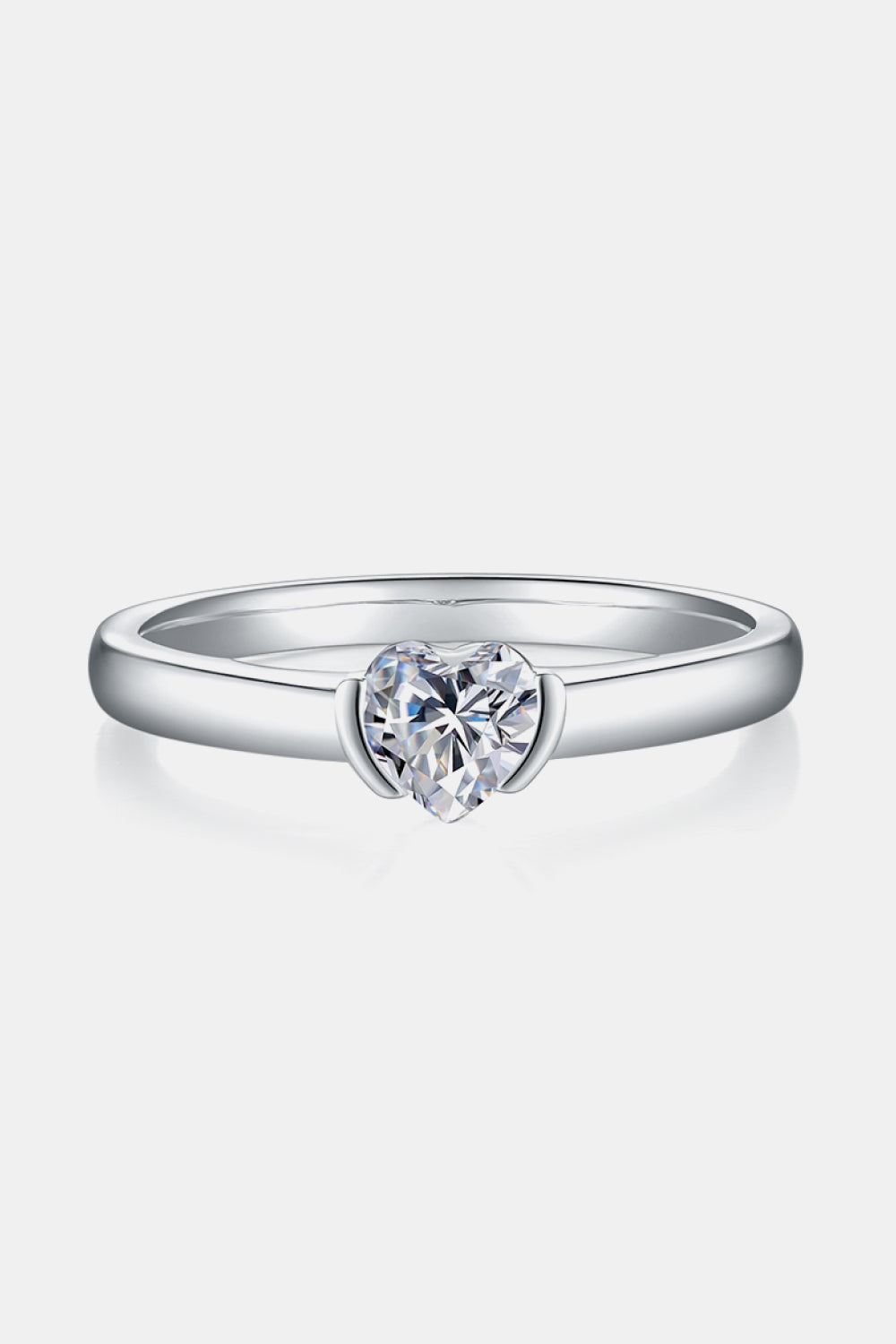 Women's Moissanite Sterling Silver Solitaire Rings