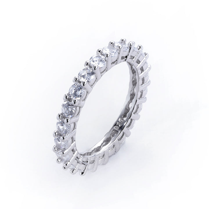 Women's Zircon Sterling Silver Rings Set