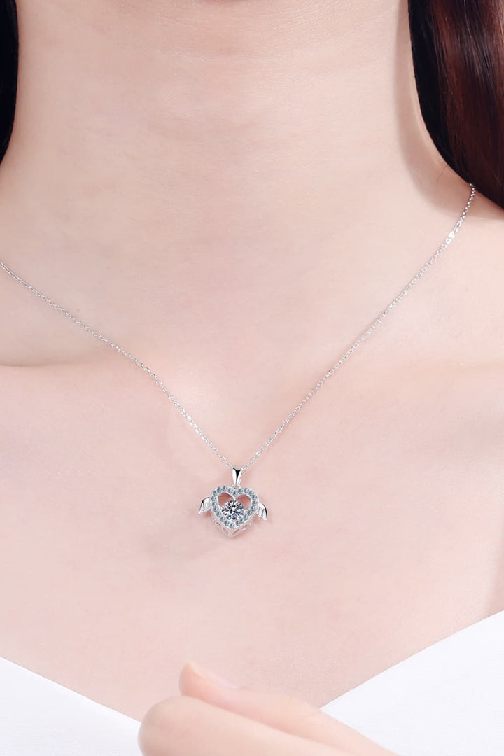 Women's Elegant Moissanite Sterling Silver Necklace