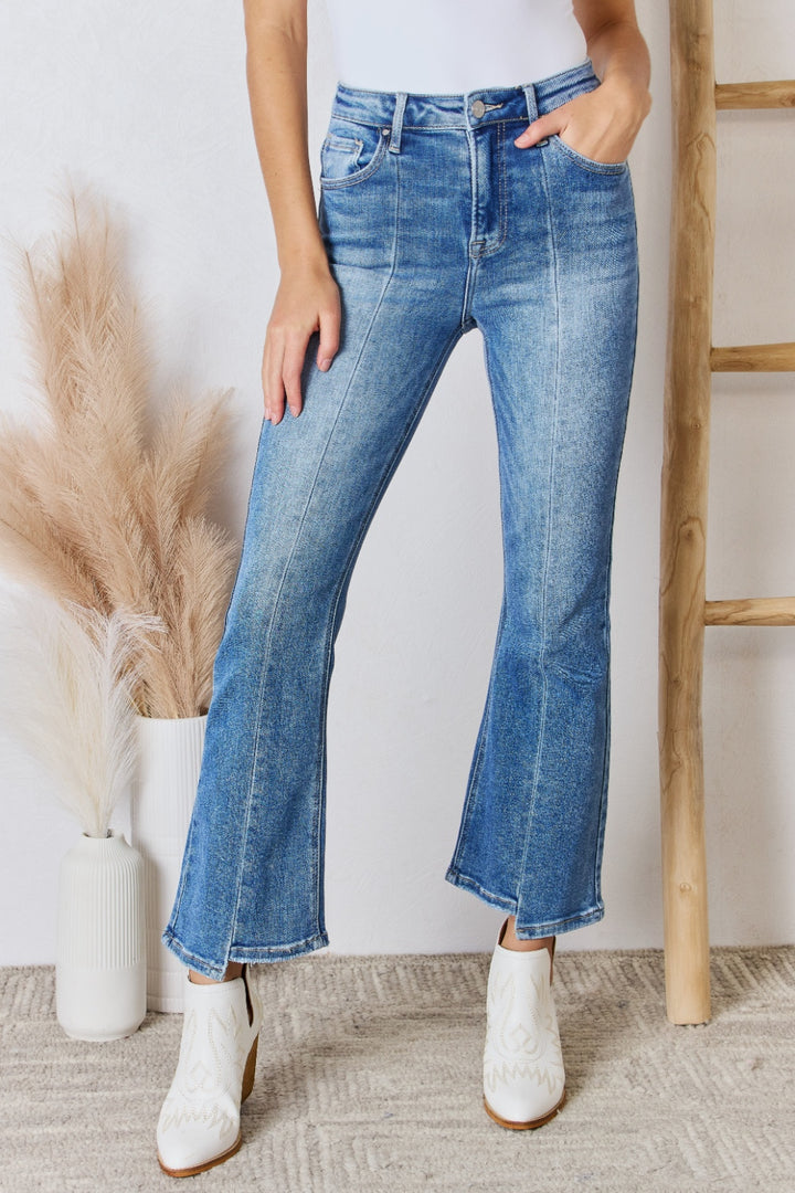 Women's High Rise Ankle Flare Jeans