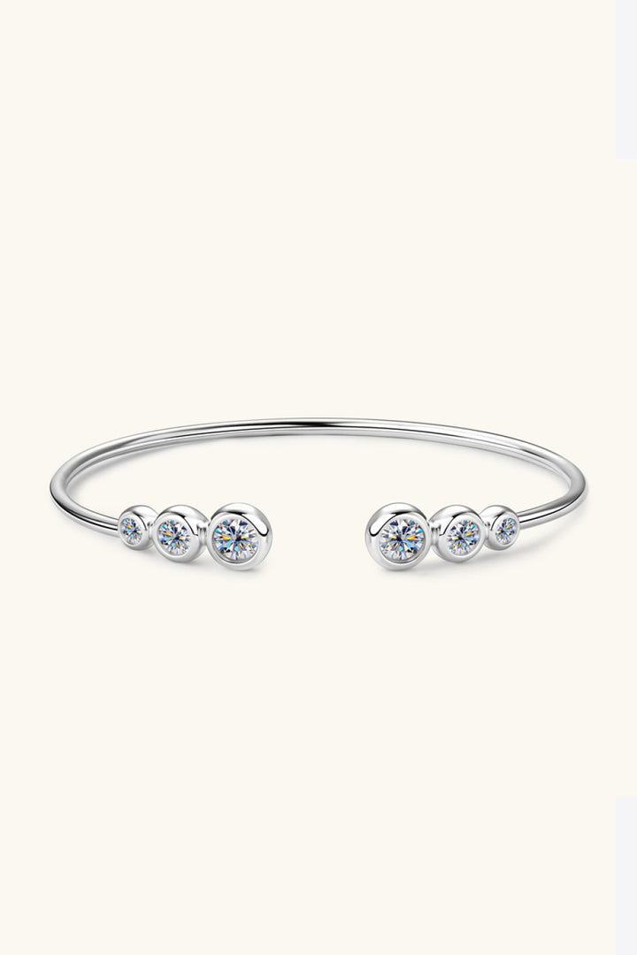 Women's Sparkling 1.8 Carat Moissanite Sterling Silver Bracelet