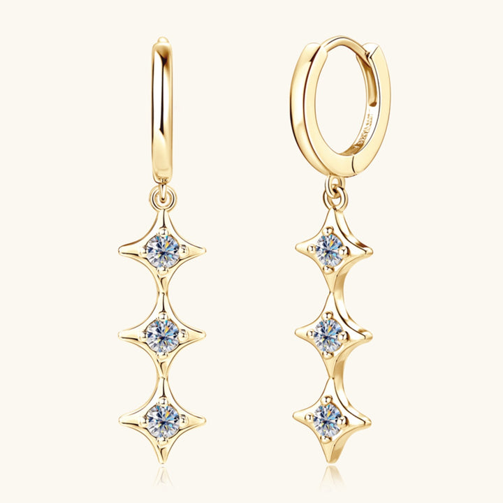 How about: "Women's Geometric Moissanite Sterling Silver Earrings"