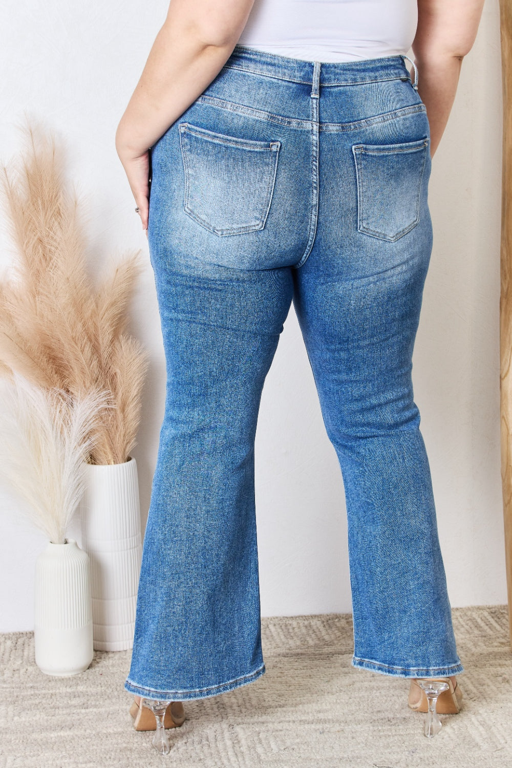 Women's High Rise Ankle Flare Jeans