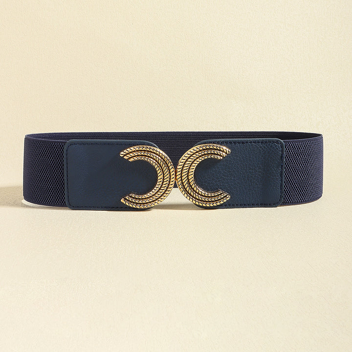 Double C Buckle Elastic Belt