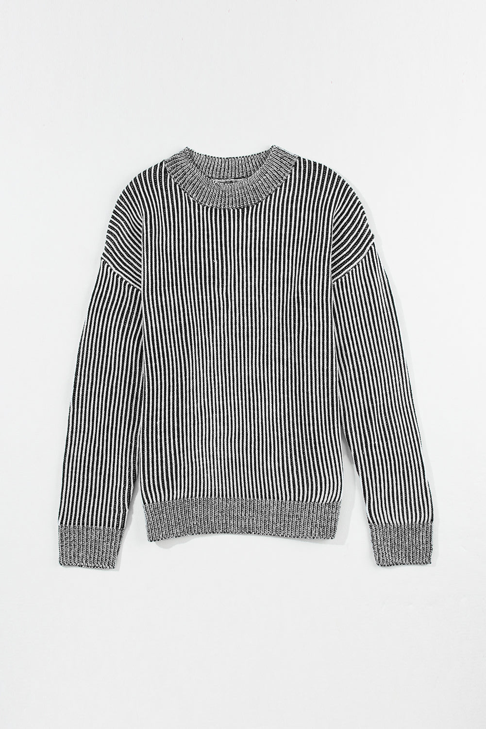 Women's Cozy Striped Mock Neck Sweater