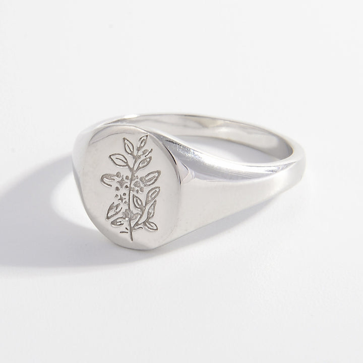 Women's Sterling Silver Signet Rings