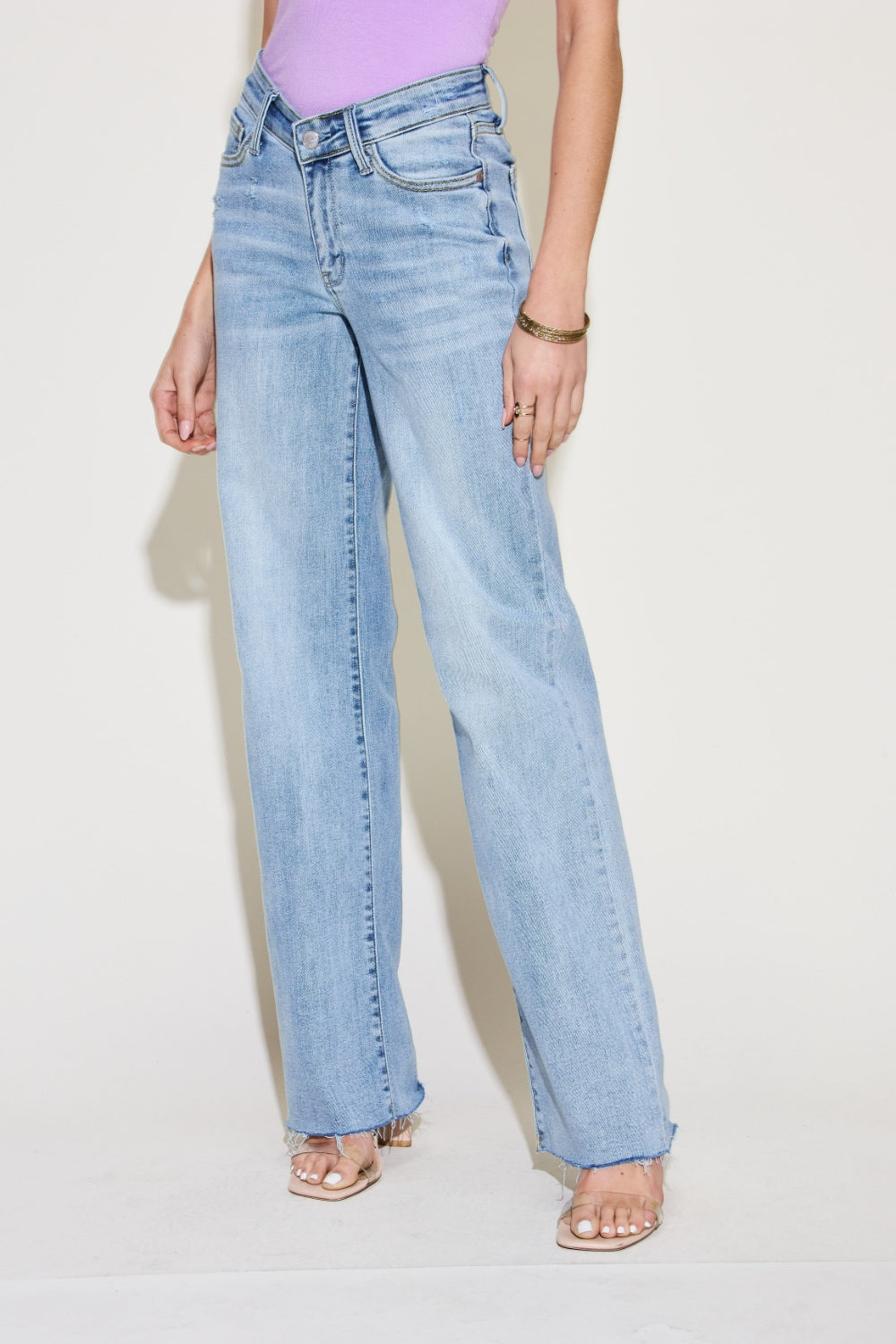 Women's Classic V-Front Full Size Straight Leg Jeans