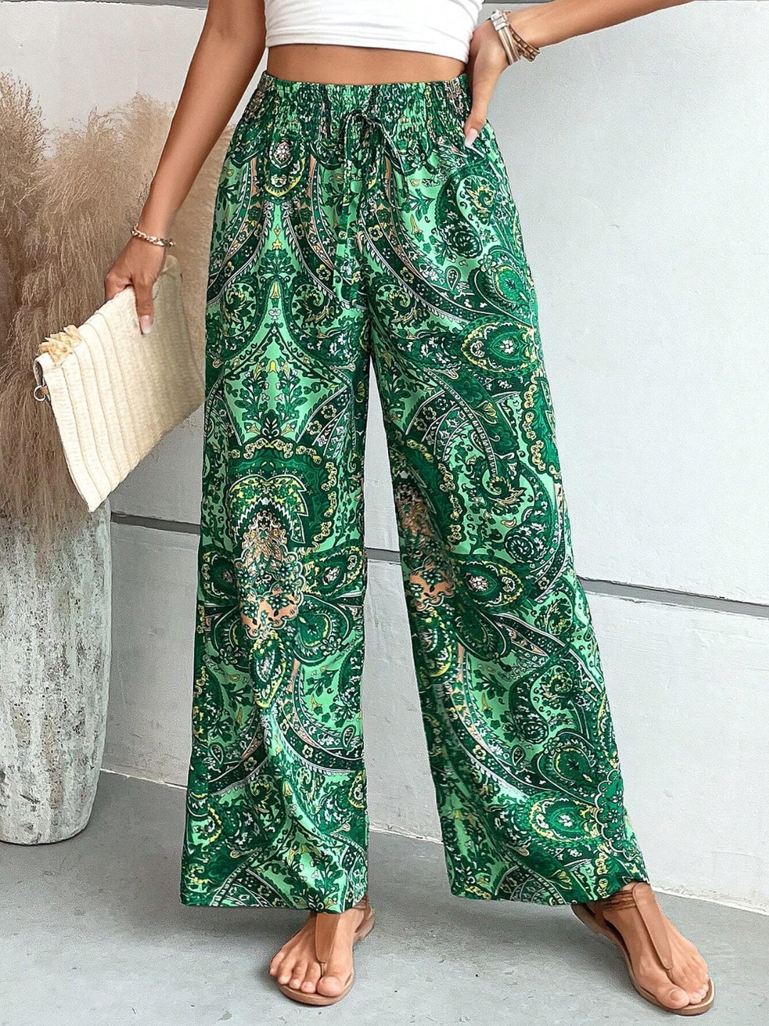 Women's Floral Print Palazzo Pants