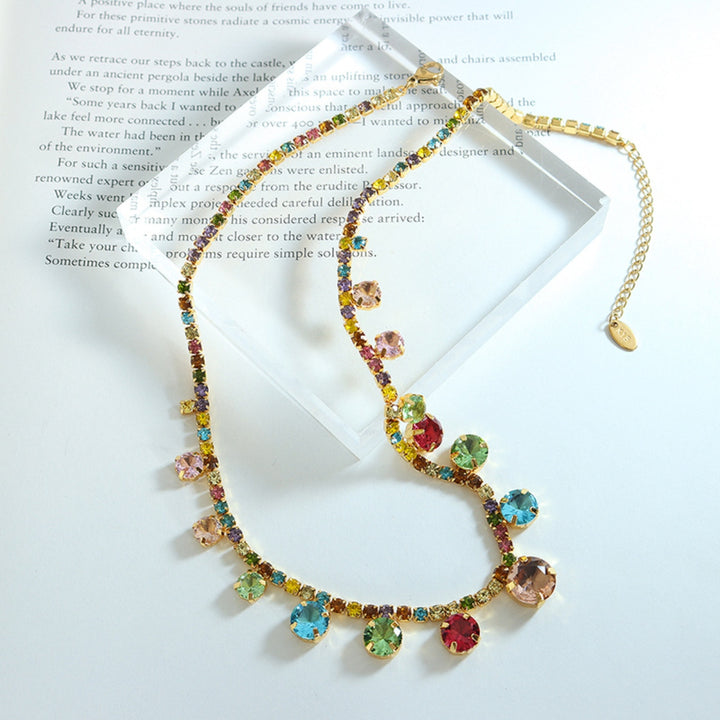 Women's Elegant Crystal Copper Chain Necklace