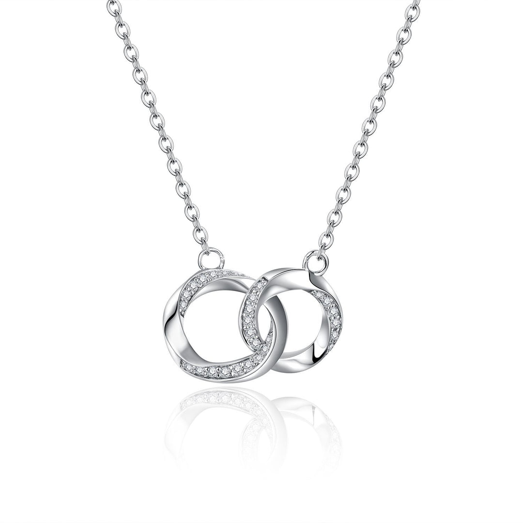 Women's Sparkling Moissanite Sterling Silver Necklace