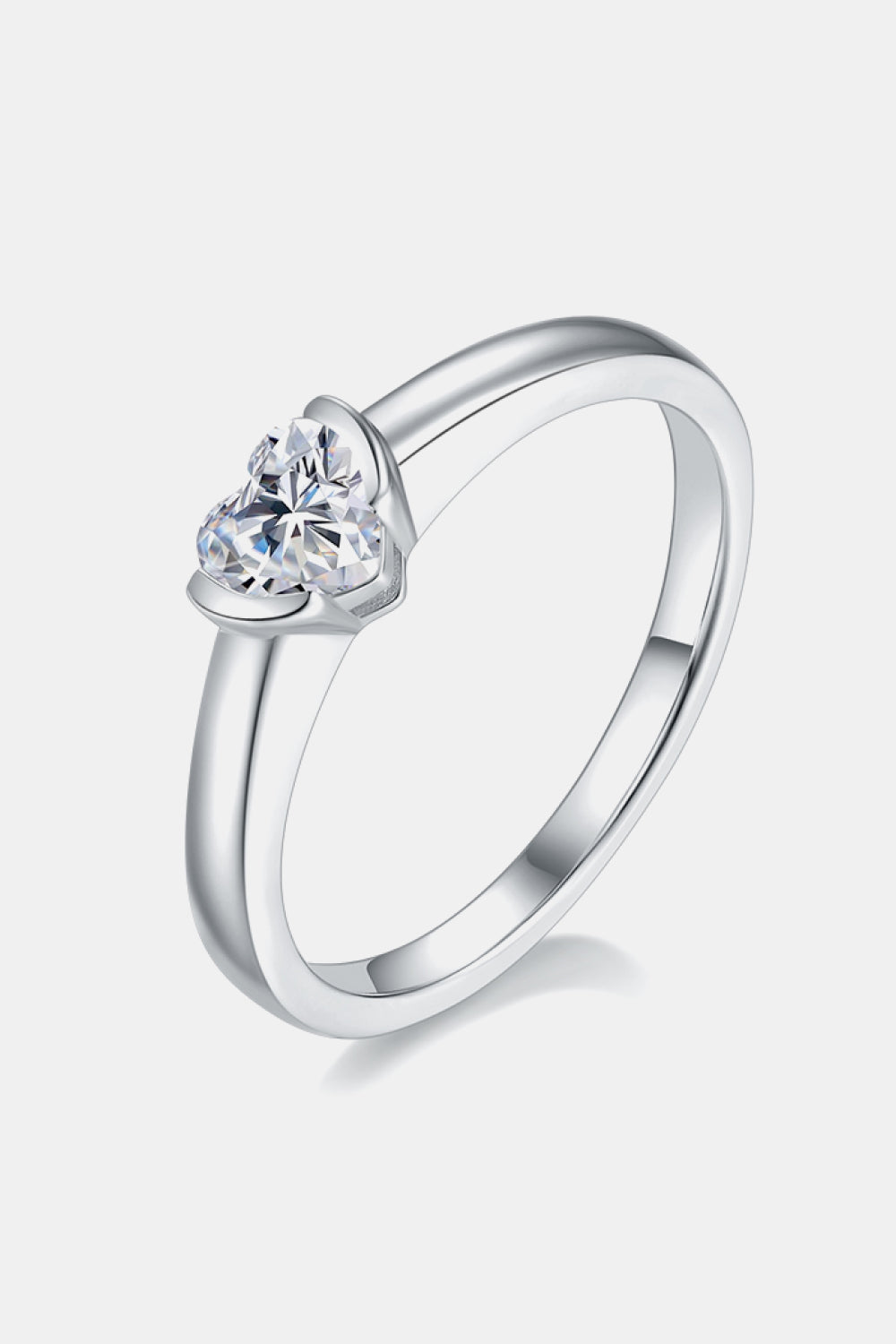 Women's Moissanite Sterling Silver Solitaire Rings